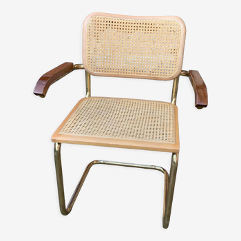 Mid-Century Modern Italian Marcel Breuer B64 Cesca Chair, 70s
