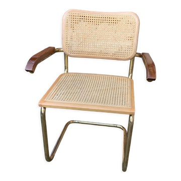 Mid-Century Modern Italian Marcel Breuer B64 Cesca Chair, 70s