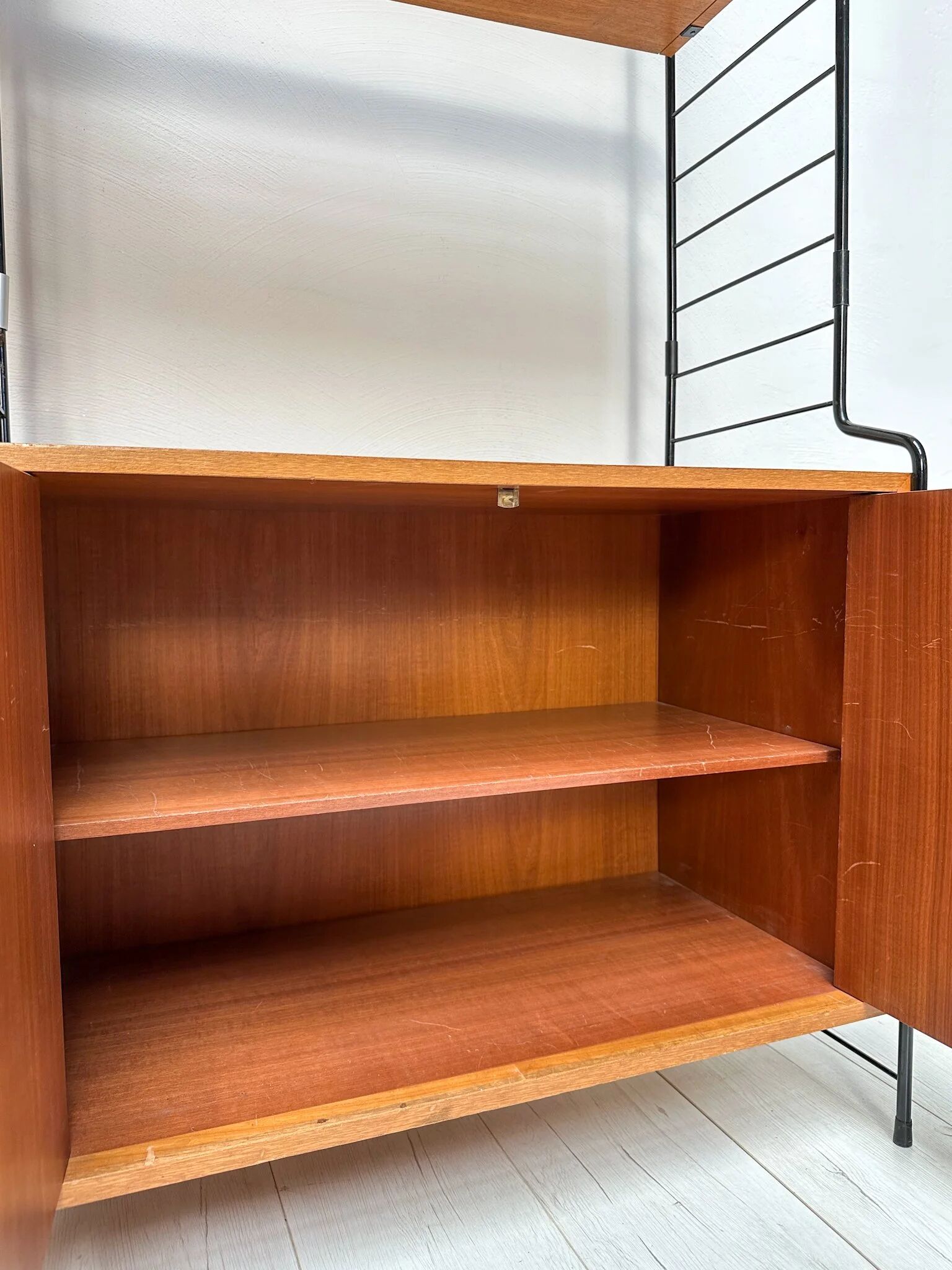 1960s Vintage Freestanding Walnut Shelving System by WHB