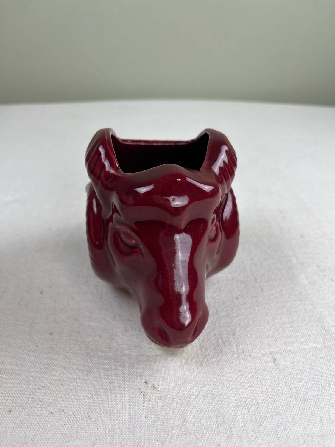 Ceramic ram's head