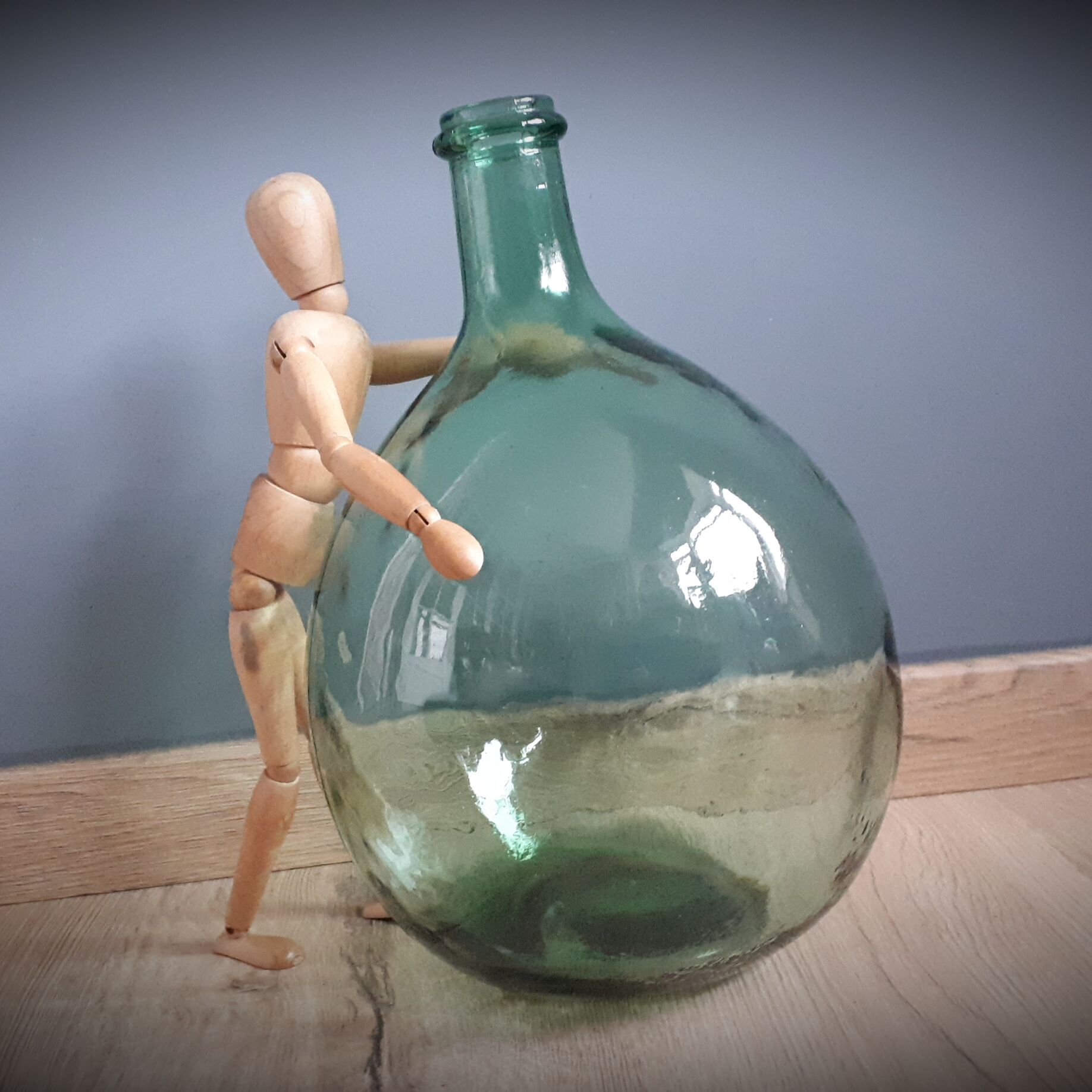 Demijohn 6 L clear green