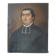 Old 19th century oil on canvas portrait painting priest vintage religious painting