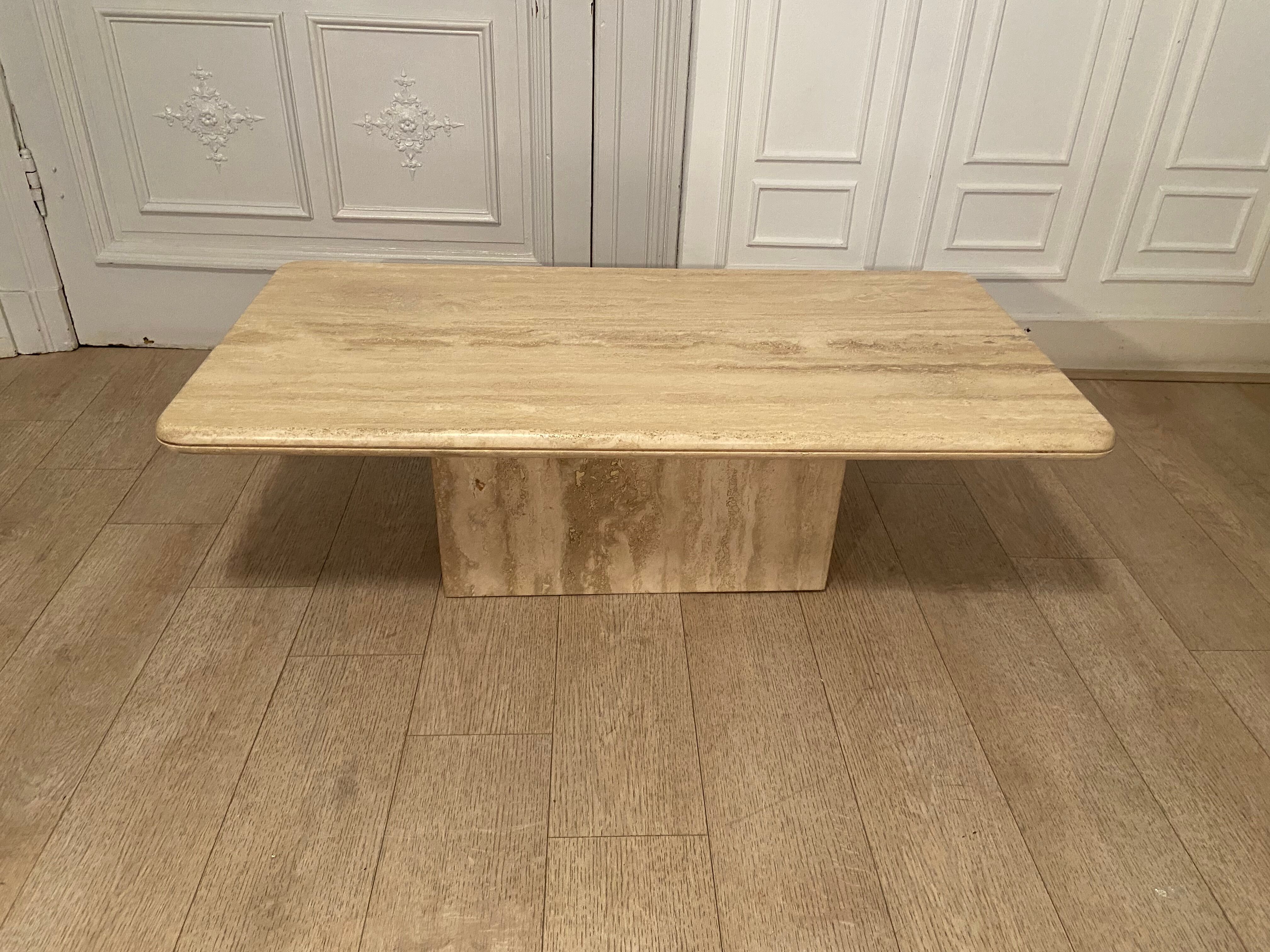 Travertine coffee table, 1970s