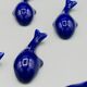 Set of 6 vintage blue porcelain whale knife rests.