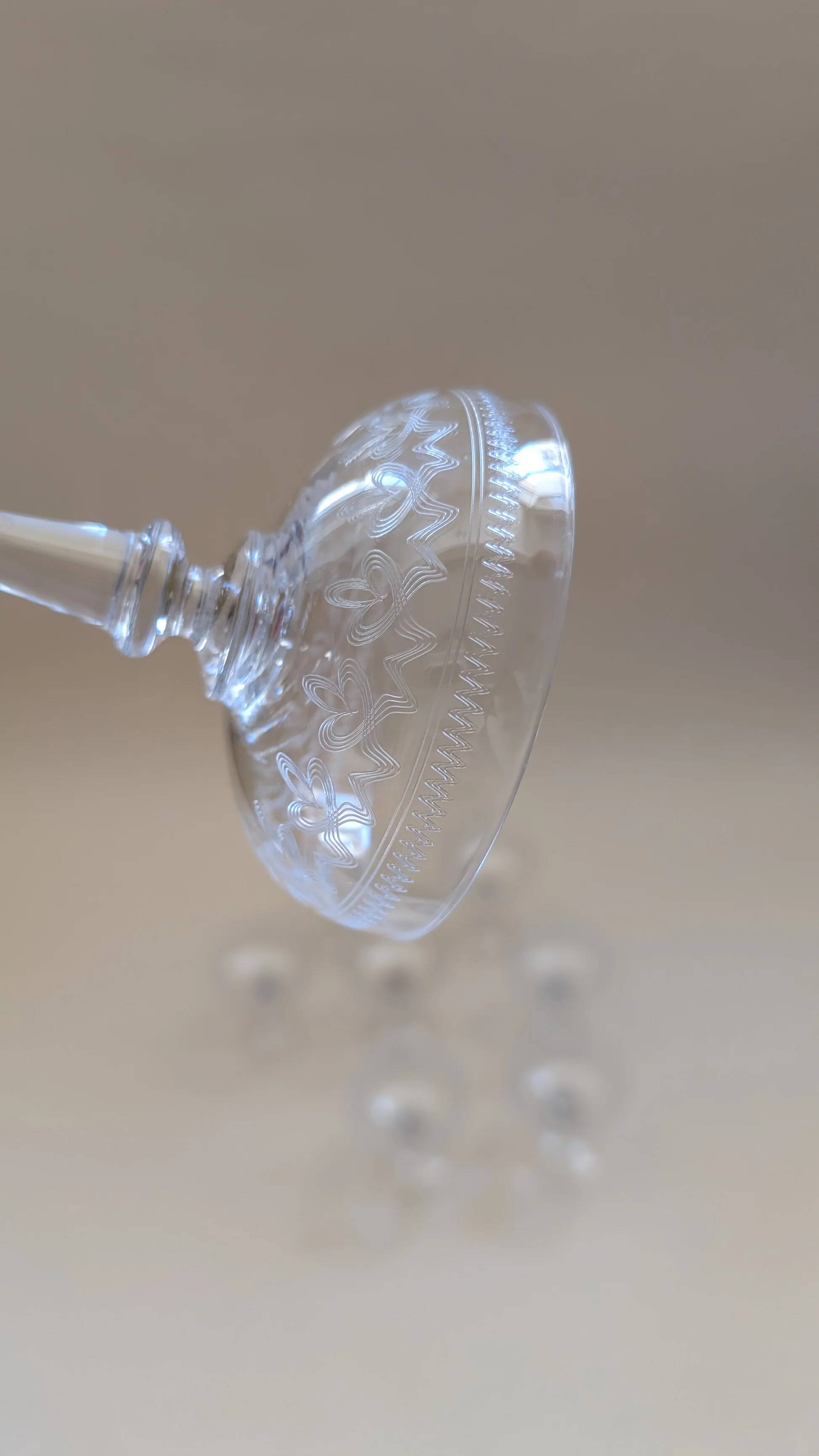 Engraved champagne glasses