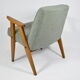 Classic Polish armchair type 366 1960s green fabric, teak wood