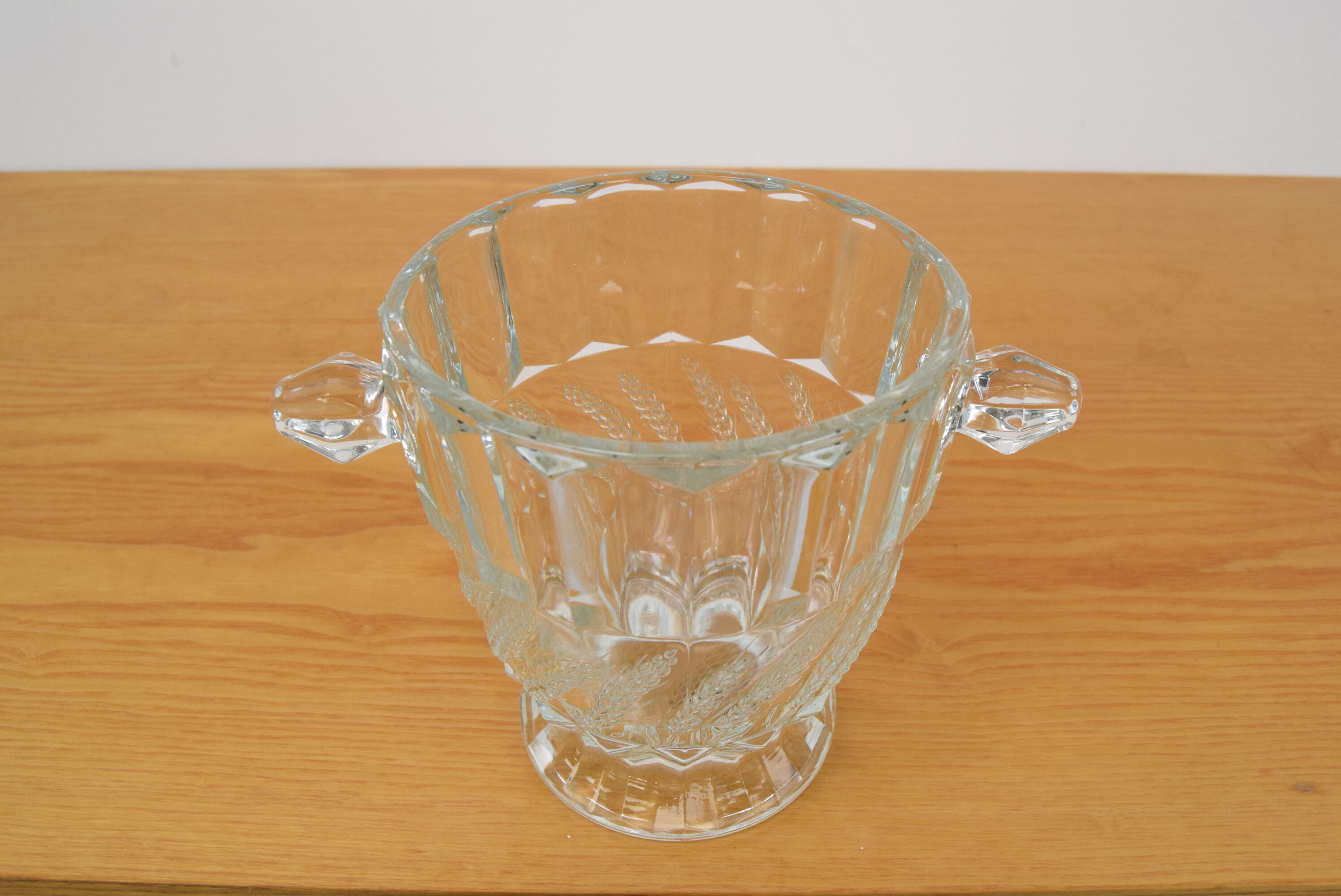 Mid-century glass vase,bohemia glass,1970