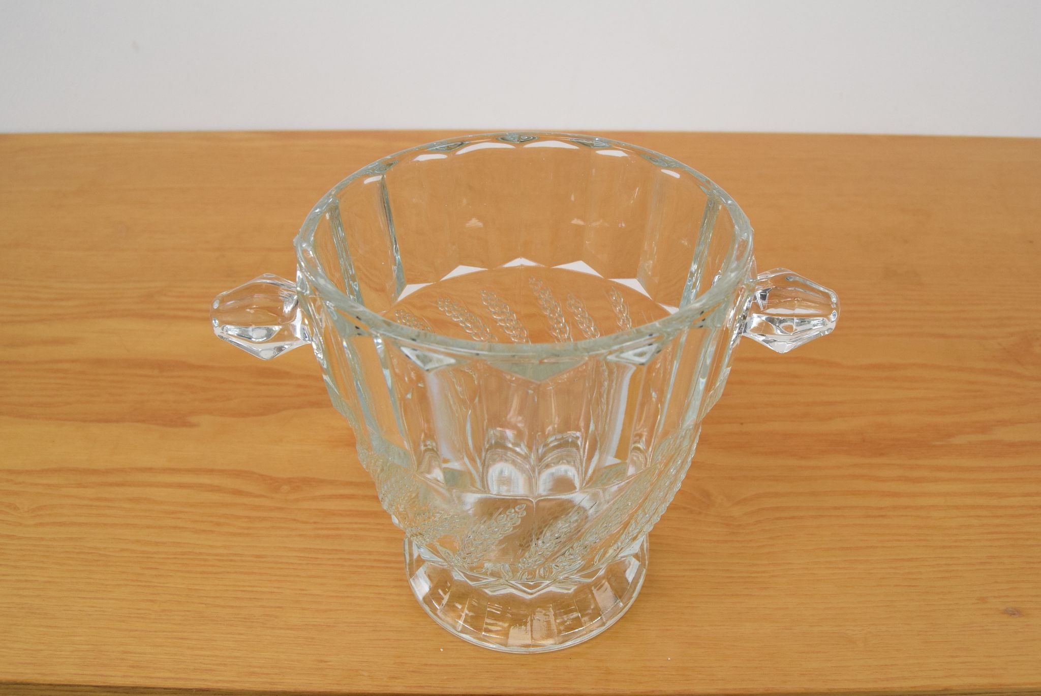 Vase en verre, verre de Bohême, années 1970