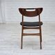 1960s, Danish design, set of 4 reupholstered dining chairs.