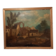 Ancient painting, French school of the 18th century, bucolic scene, ruins.