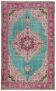 Overdyed Wool Vintage Handmade Carved Rug 178 cm x 295 cm
