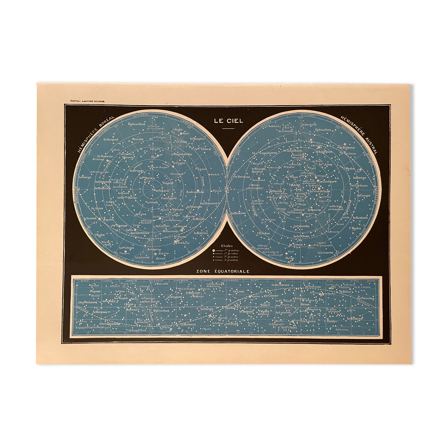 Lithograph on the sky 1900