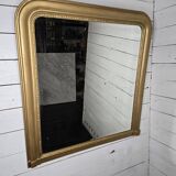 Old Louis Philippe style gilded mirror beveled mirror