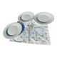 Lot de trois assiettes plates  du XIème congrés des Relais et Chateaux à Amsterdam 1985.