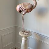 Old decorative pink flame in painted metal