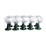 Ten white wine glasses from Alsace "Roemer"