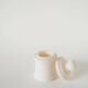 Alabaster box, round shape, white, design, 1970 - 13 x 8 cm