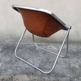 Paire de chaises pliantes en cuir Plona de Giancarlo Piretti pour Castelli