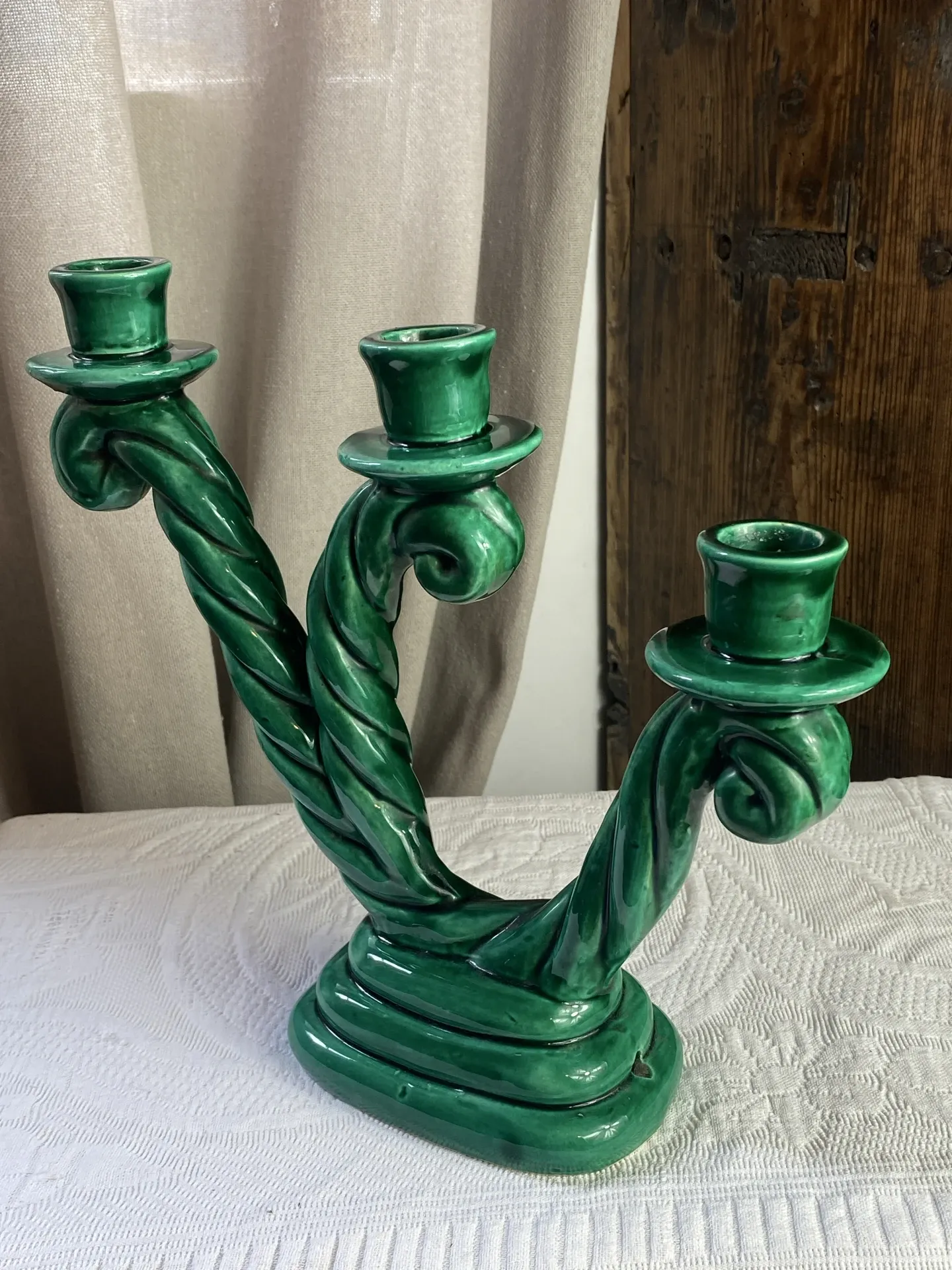 Glazed ceramic chandelier