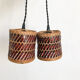 Lot de 2 baladeuses en osier