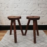 Brutalist tripod stools