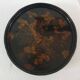 Japanese Art Round Lacquer Tray Gold Phoenix Bird Vintage
