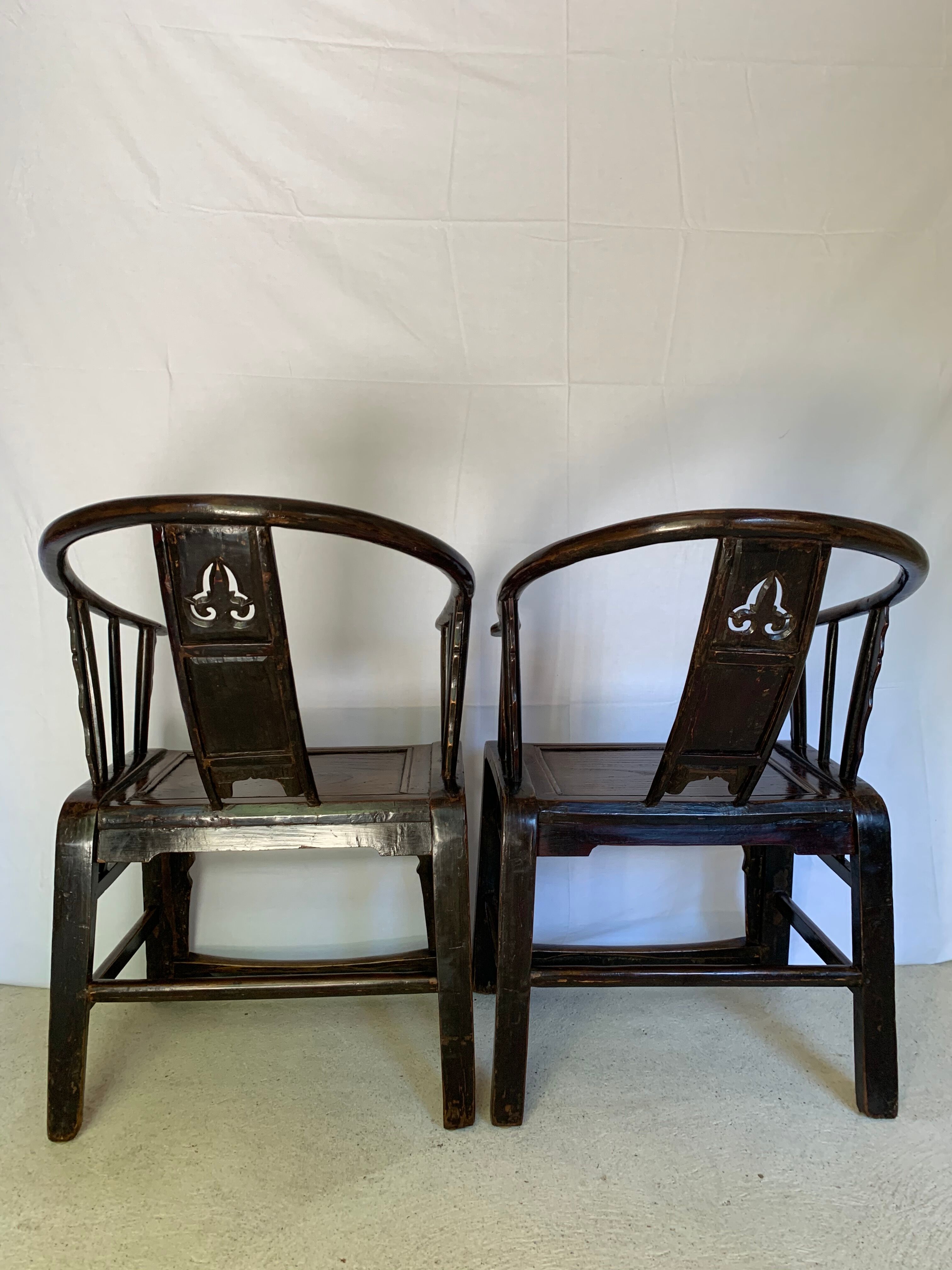 Pair of Chinese armchairs