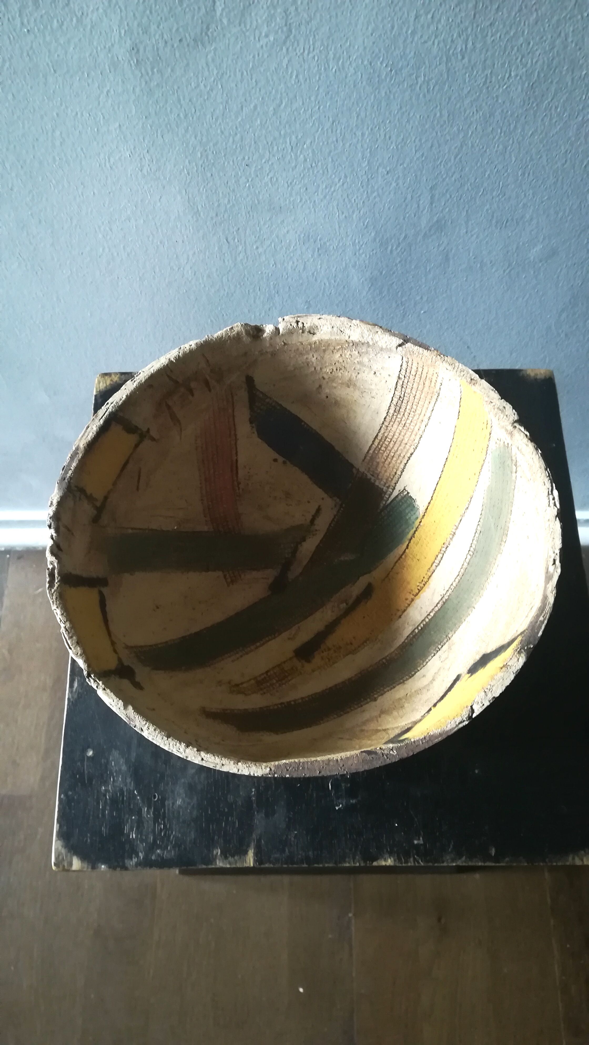 Cutting terracotta decoration abstract, a circa 1980