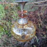 Vintage suspension ball in amber glass