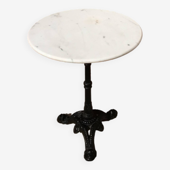Old Parisian bistro table pedestal table