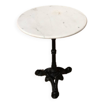 Old Parisian bistro table pedestal table