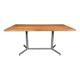 Vintage industrial table desk chrome oak