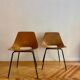 Set of six "Tonneau" chairs by Pierre Guariche, manufactured by Steiner in the 1950s.