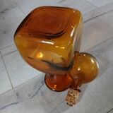 Vintage amber glass carafe