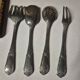 Set of 4 vintage silver-plated serving cutlery + box