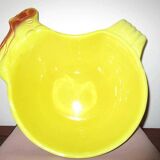 yellow salad bowl in the shape of a chicken
