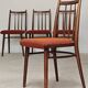 Set of 4 dining chairs TON Bystrice Antonin Suman orange fabric
