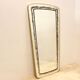 Mid-century brass framed mirror France 75x38cm