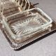 Art Deco Silver Plated Toast Rack, Matching Hammered Tray Crystal Butter Dishes