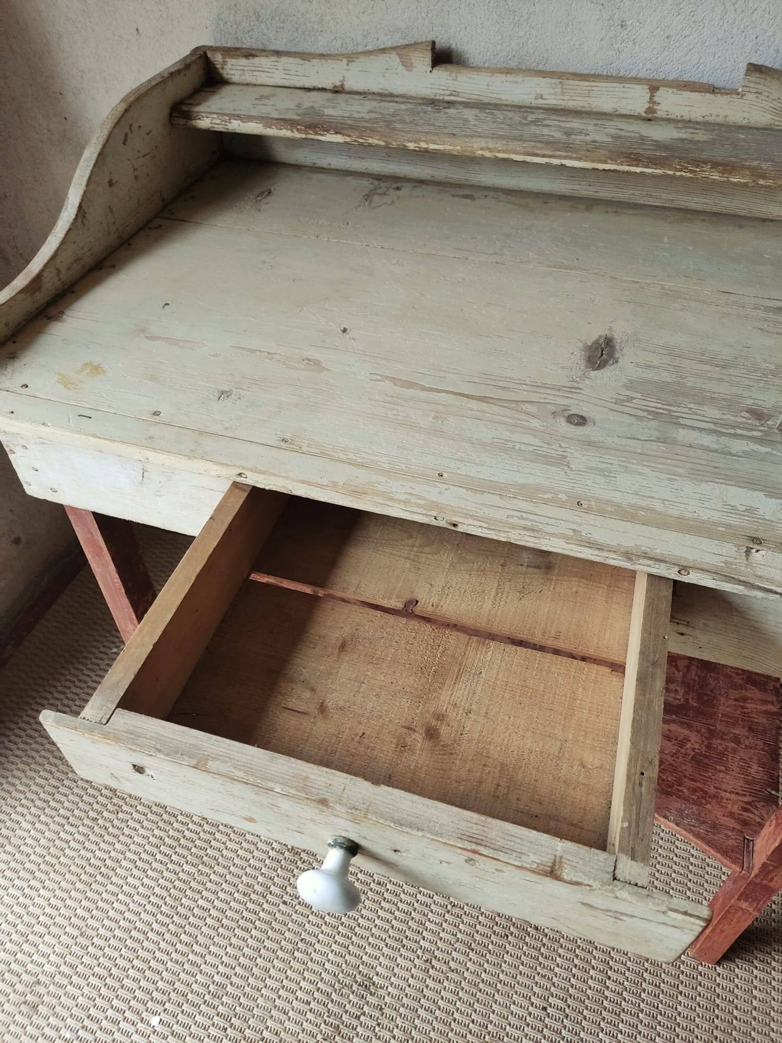 Antique solid wood desk – authentic charm