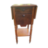 Bedside table with mahogany flaps and mahogany veneer, Louis Philippe era