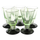 Ensemble de cinq verres, Art Déco, verre, Pologne, années 1930