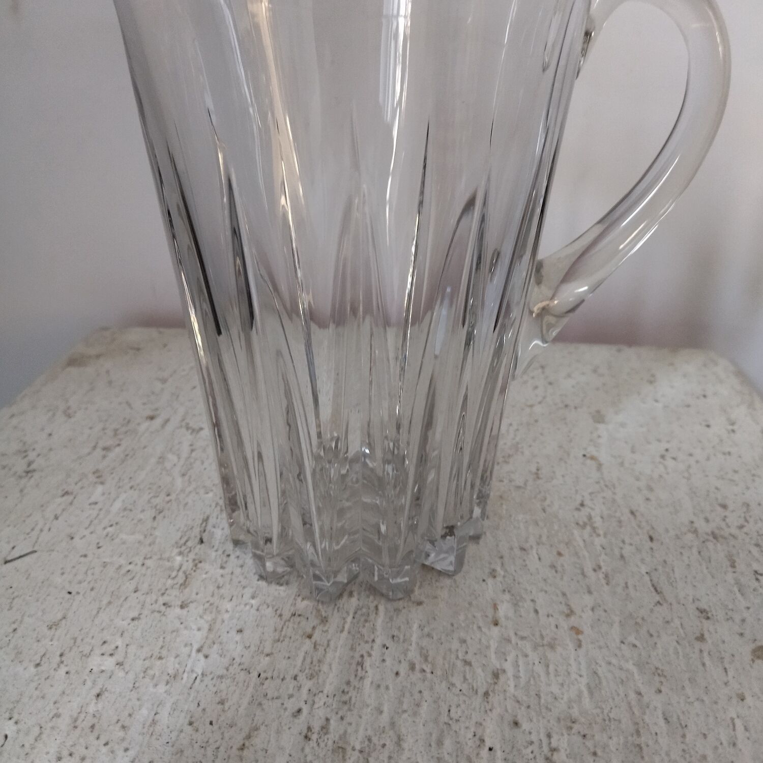 Pitcher old blown glass molded
