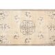 1970s Turkish Oushak Handmade Wool Cotton Beige Area Rug 116x192