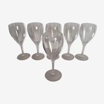 Set of 6 wine in crystal of Arques glasses
