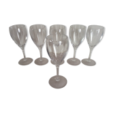 Lot de 6 verres à vin en cristal d’ Arques