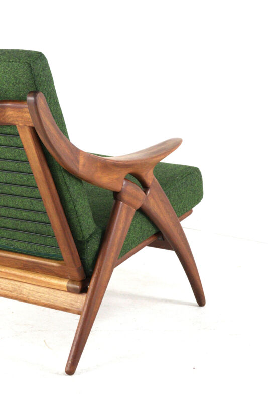 De Ster "Knoop" - armchair 'Glane' mid century modern Dutch Design in teak