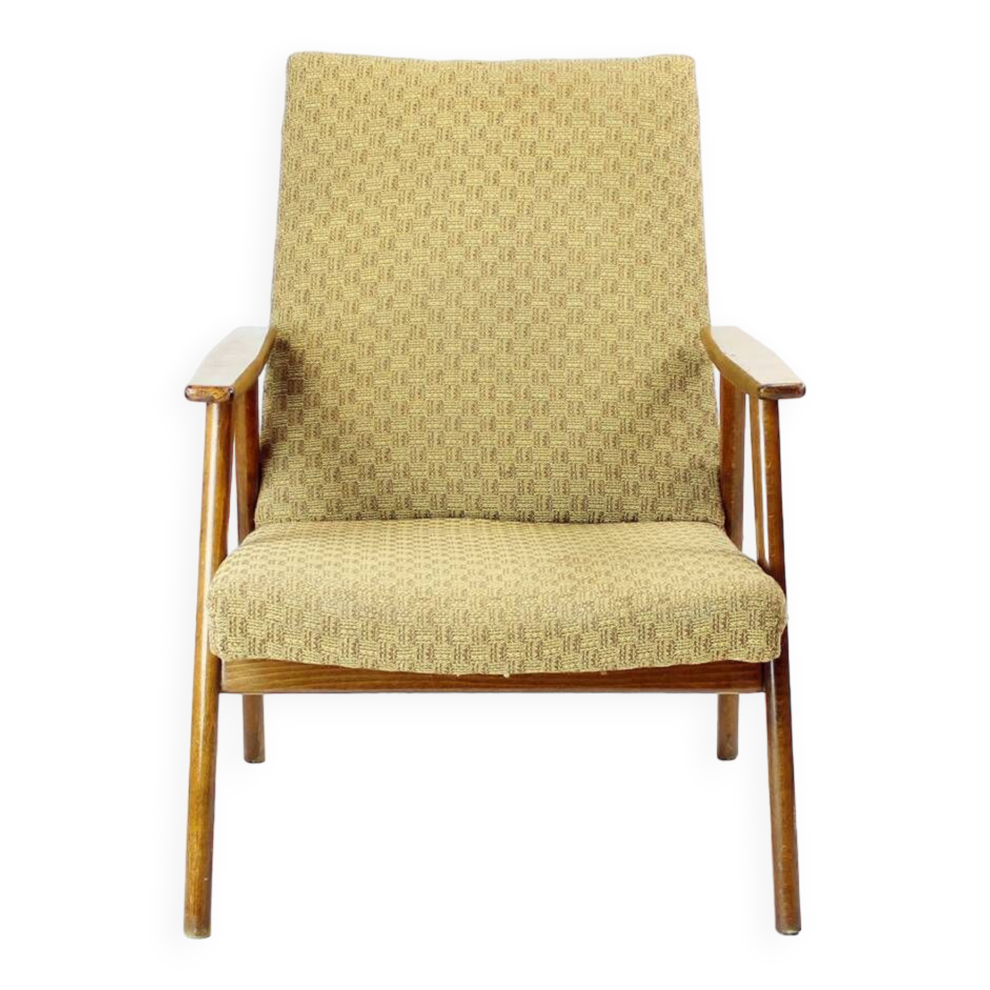 Midcentury Easy Chair In Oak, Czechoslovakia 1960s