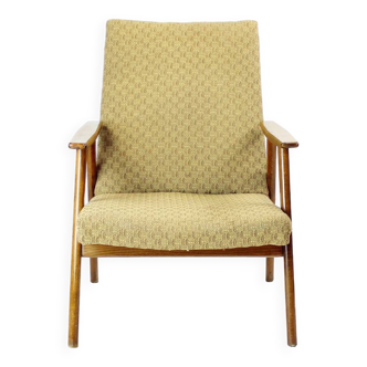 Midcentury Easy Chair In Oak, Czechoslovakia 1960s