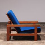 Hans J Wegner GE421 Getama Fauteuil relax en chêne avec dossier réglable